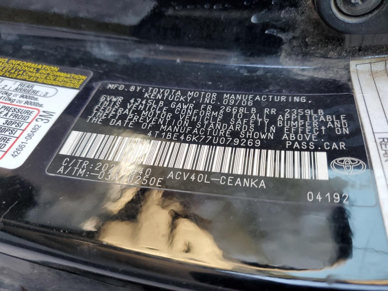 2007 Toyota Camry - Image 13