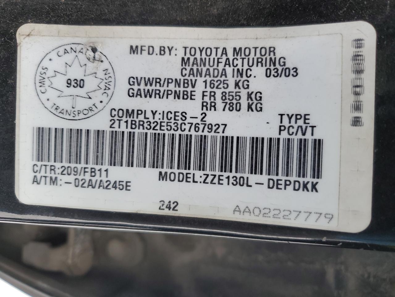 2003 Toyota Corolla - Image 12