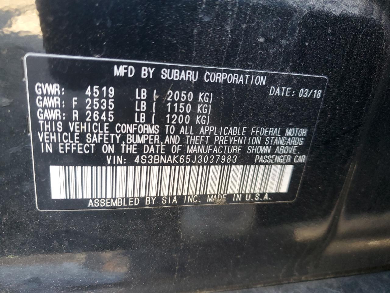 2018 Subaru Legacy - Image 12