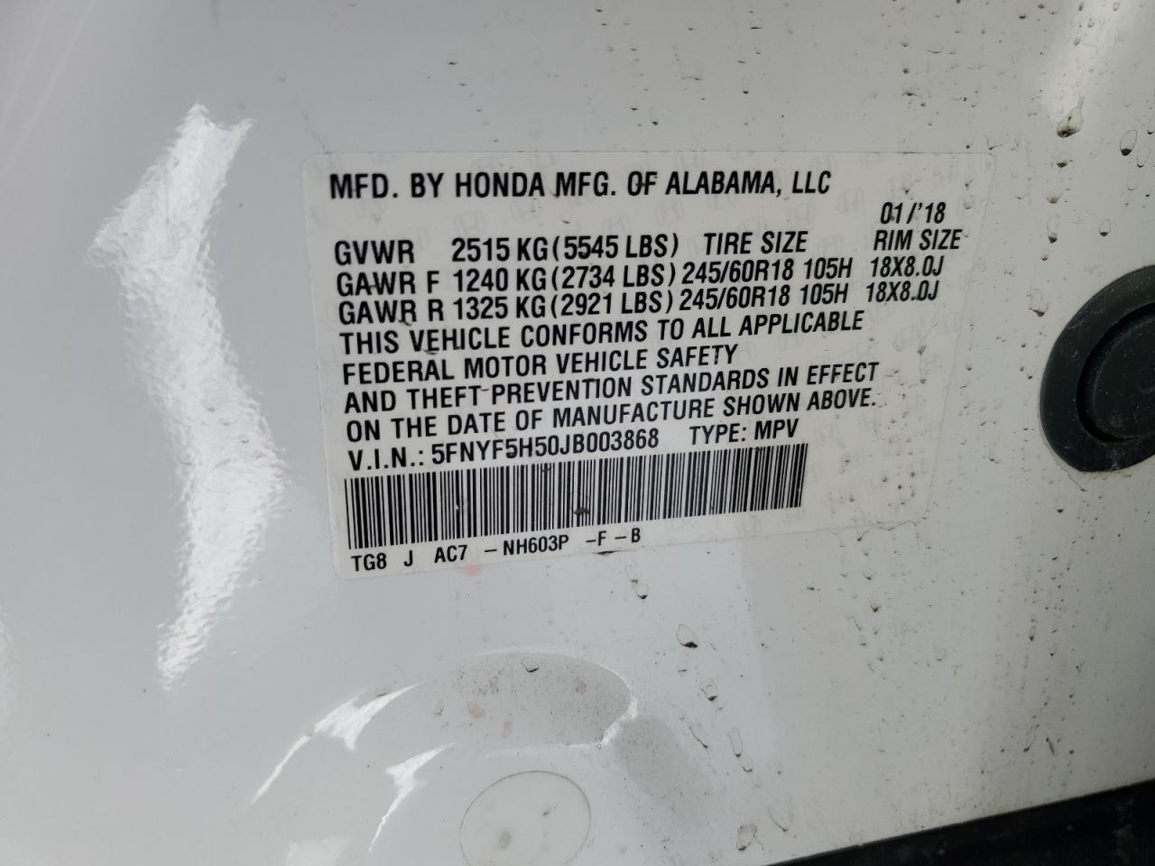 2018 Honda Pilot - Image 14