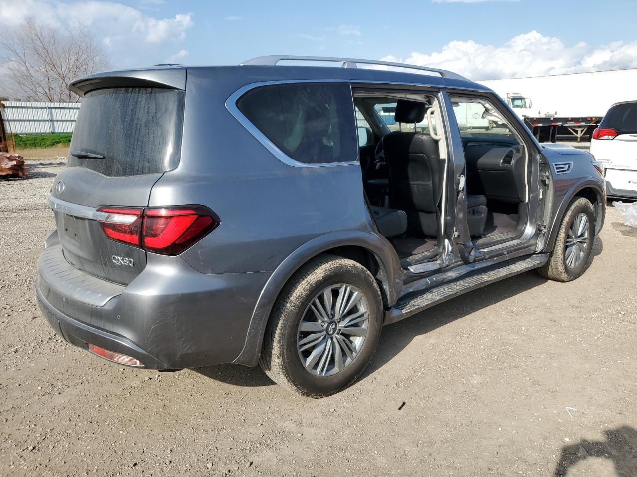 VIN: JN8AZ2AF3M9718690 Auction: COPART Lot: 43811315 Location: TX - HOUSTON EAST VIN: JN8AZ2AF3M9718690 INFINITI QX80 2021 GRAY Photo 3