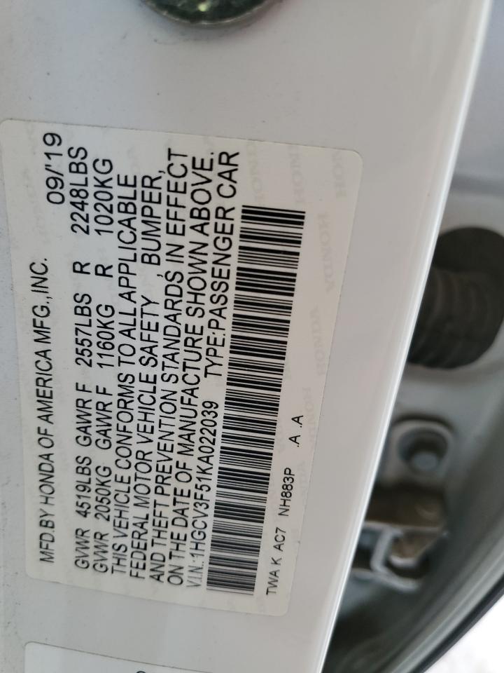 2019 Honda Accord - Image 12