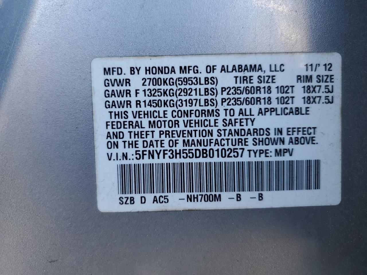 2013 Honda Pilot - Image 13