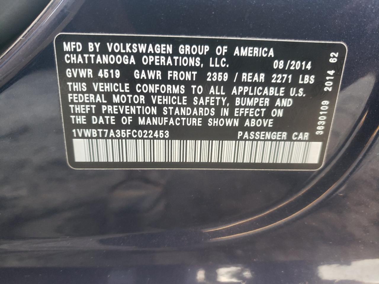 2015 Volkswagen Passat - Image 15
