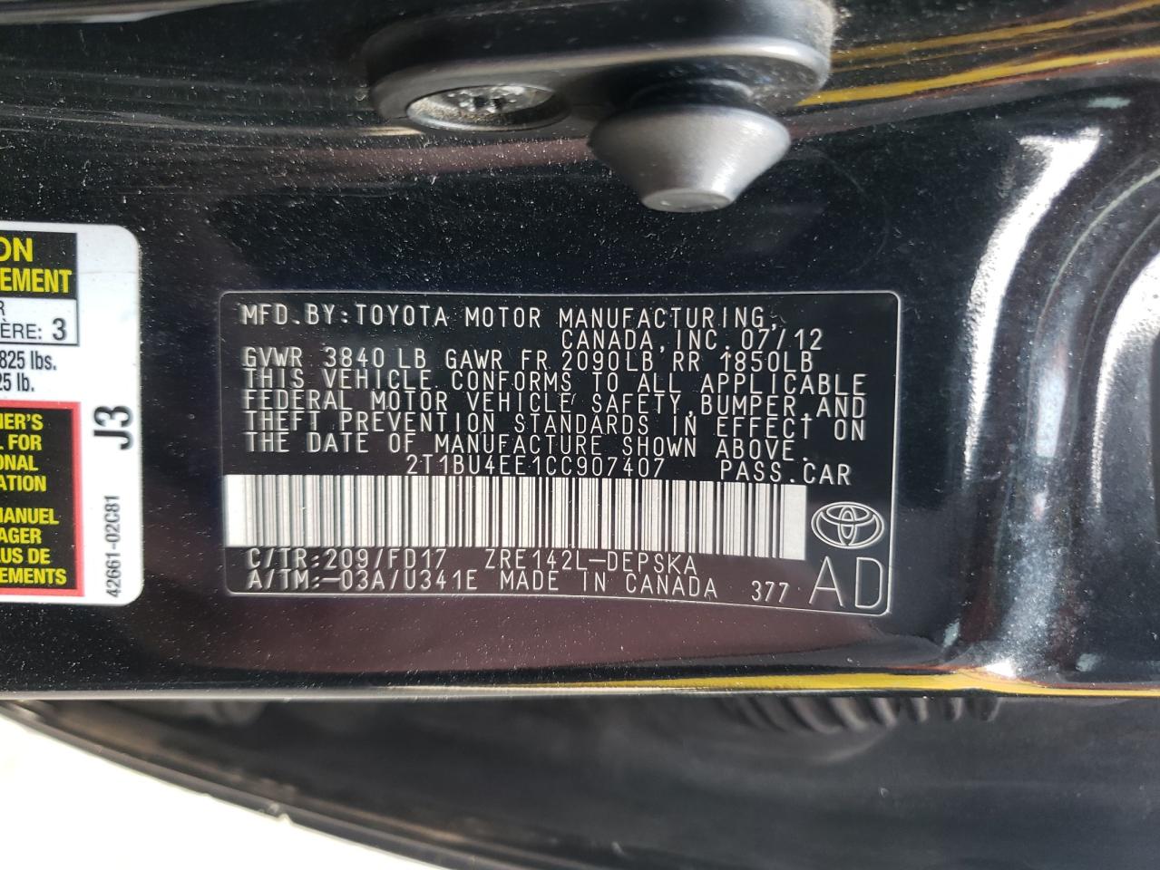 2012 Toyota Corolla - Image 12