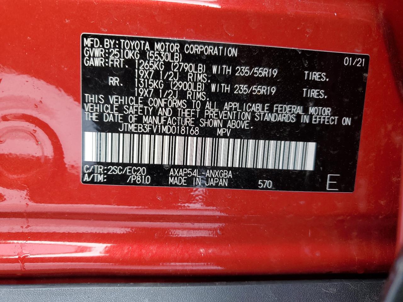 2021 Toyota RAV 4 - Image 13