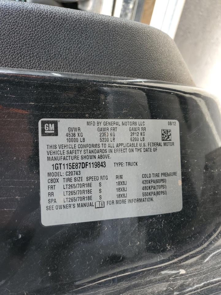 2013 GMC Sierra C2500 Denali VIN: 1GT115E87DF119843 Lot: 48344254