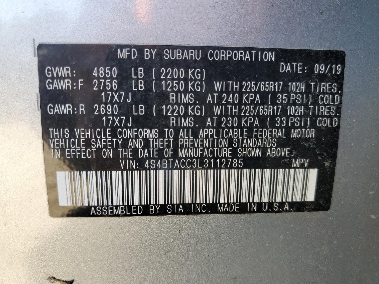 2020 Subaru Outback - Image 14