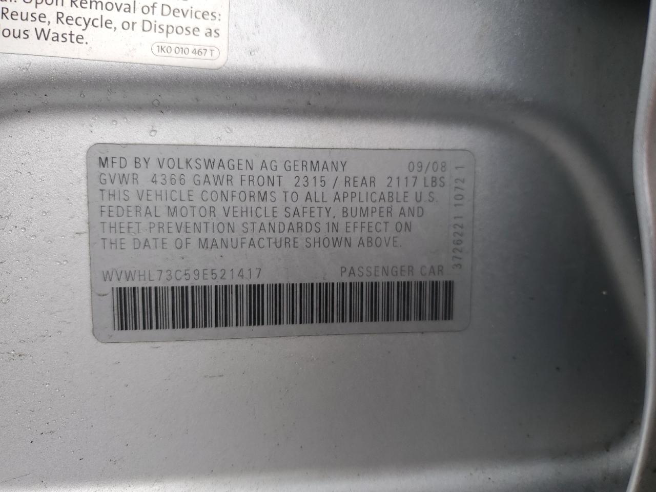 2009 Volkswagen Passat CC - Image 14