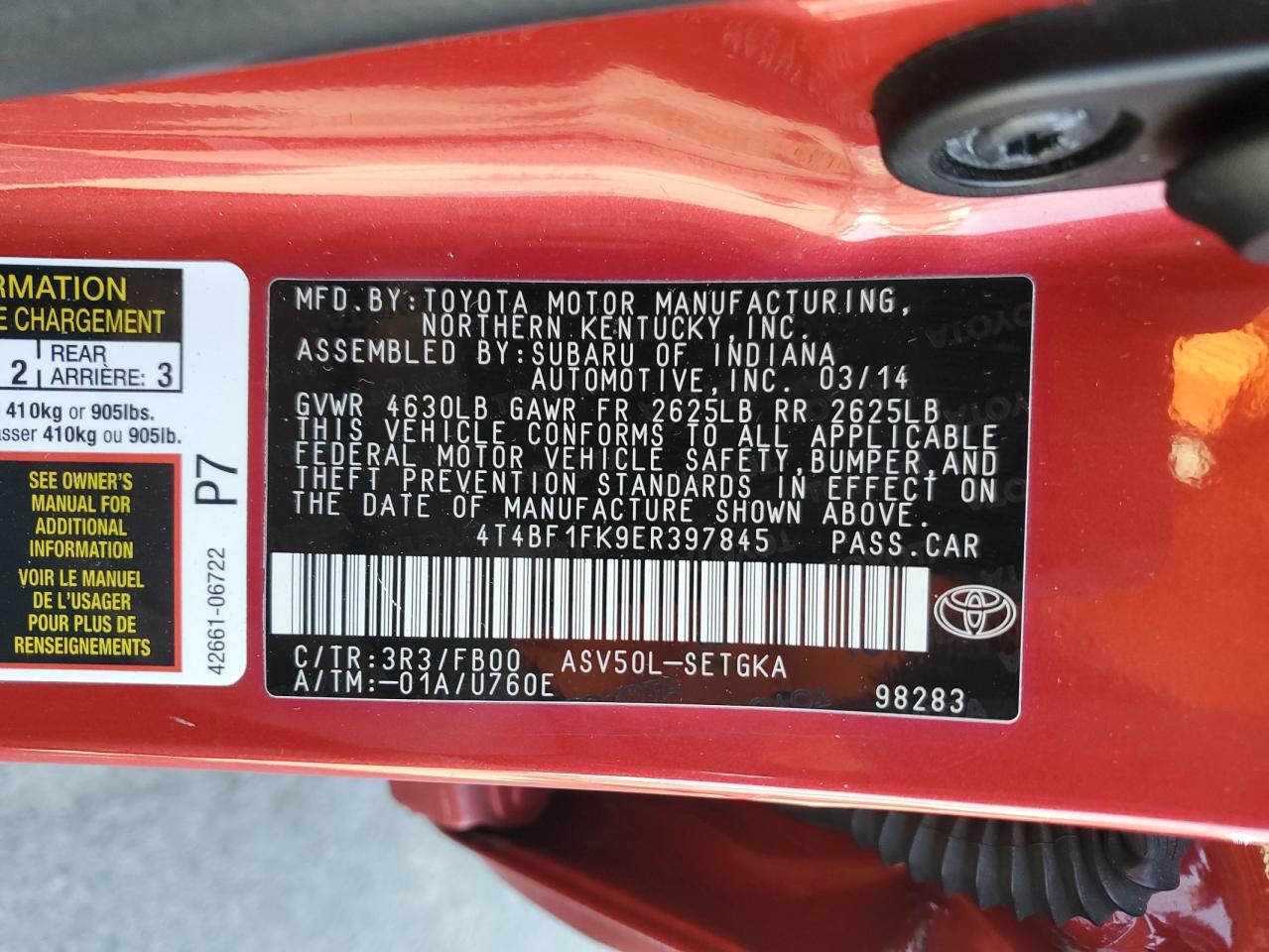 2014 Toyota Camry - Image 12