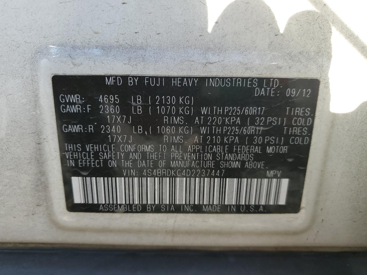 2013 Subaru Outback - Image 12
