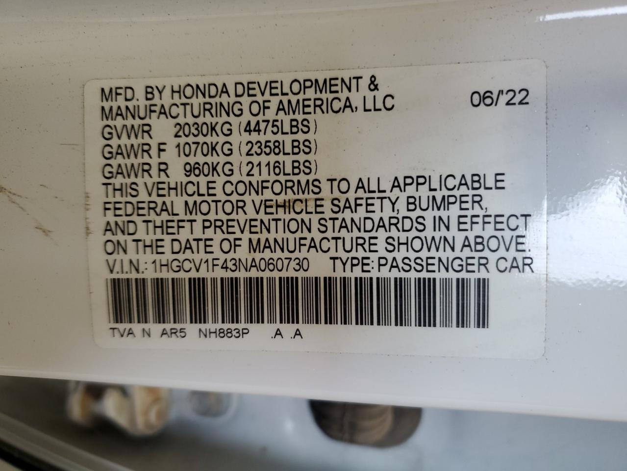 2022 Honda Accord - Image 14