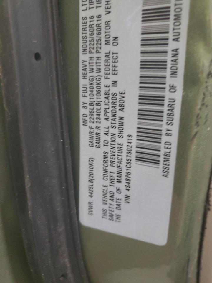 2005 Subaru Legacy Outback 2.5I VIN: 4S4BP61C857302419 Lot: 89199775