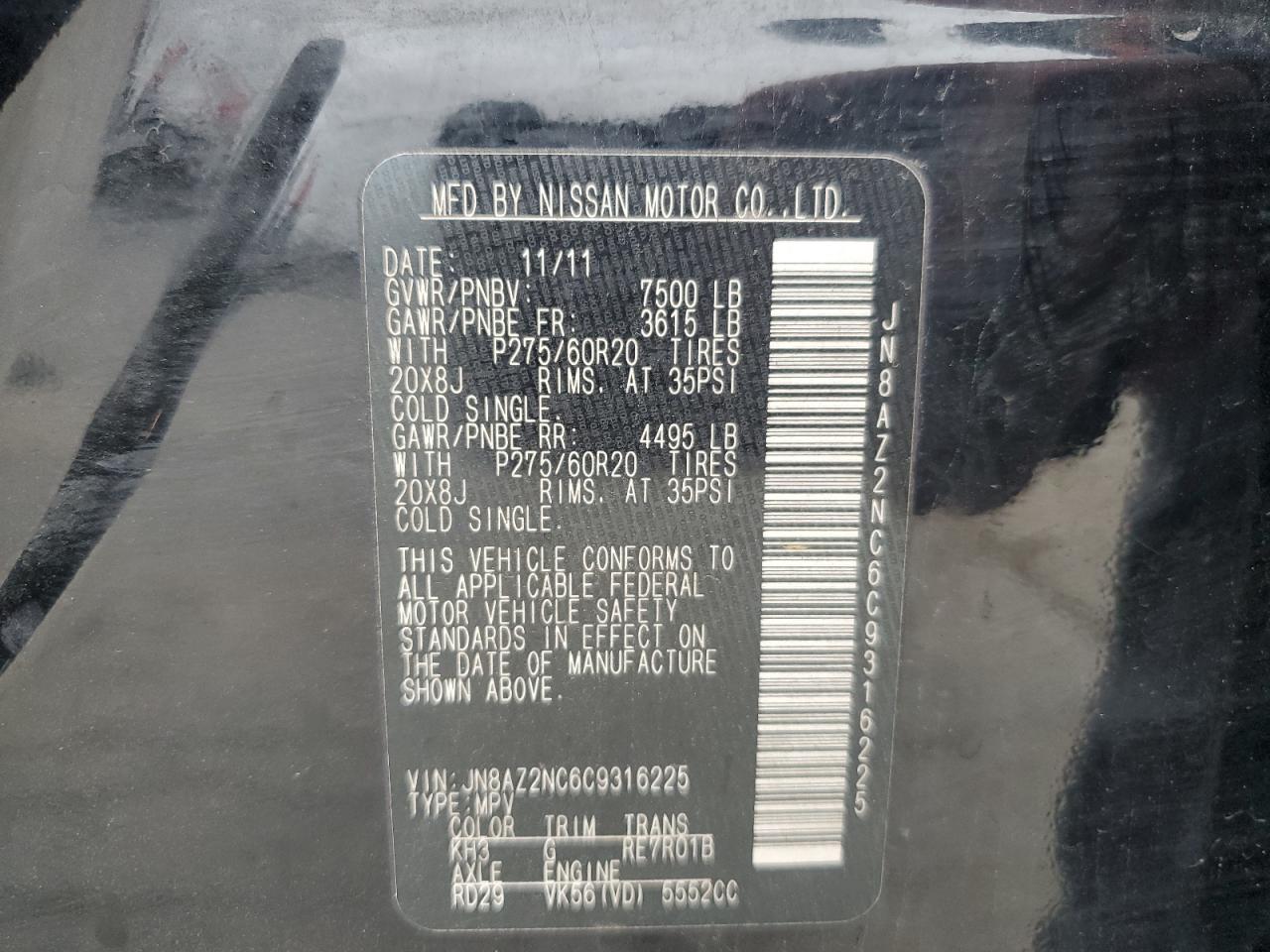 2012 Infiniti QX56 - Image 13
