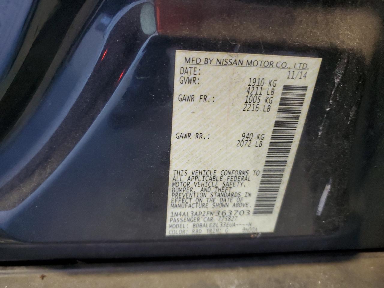 2015 Nissan Altima - Image 12