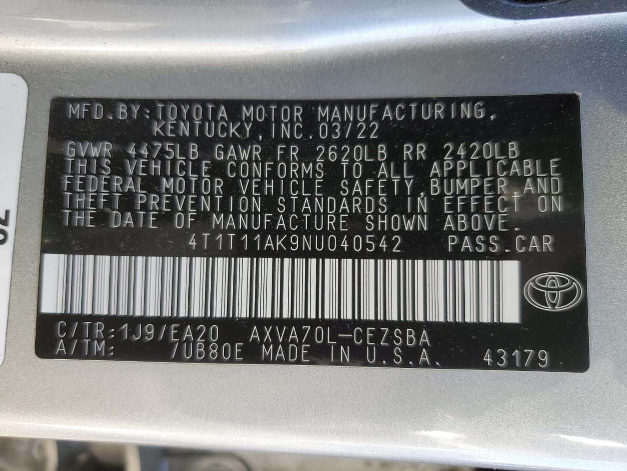 2022 Toyota Camry - Image 14