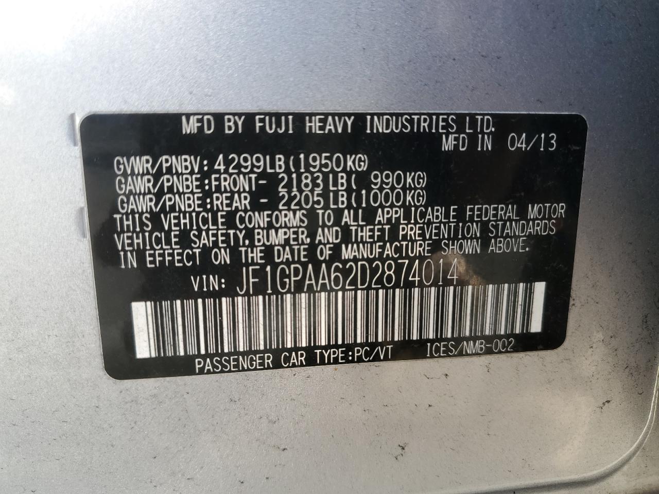 2013 Subaru Impreza - Image 12