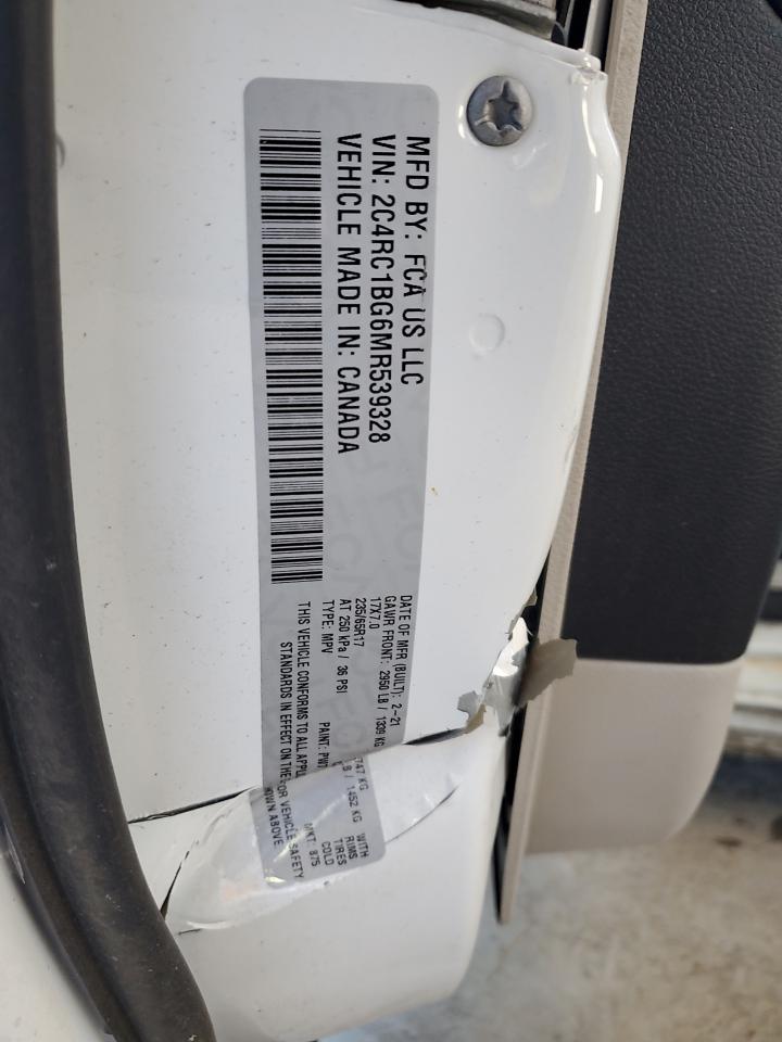 2021 Chrysler Pacifica Touring L VIN: 2C4RC1BG6MR539328 Lot: 46557725