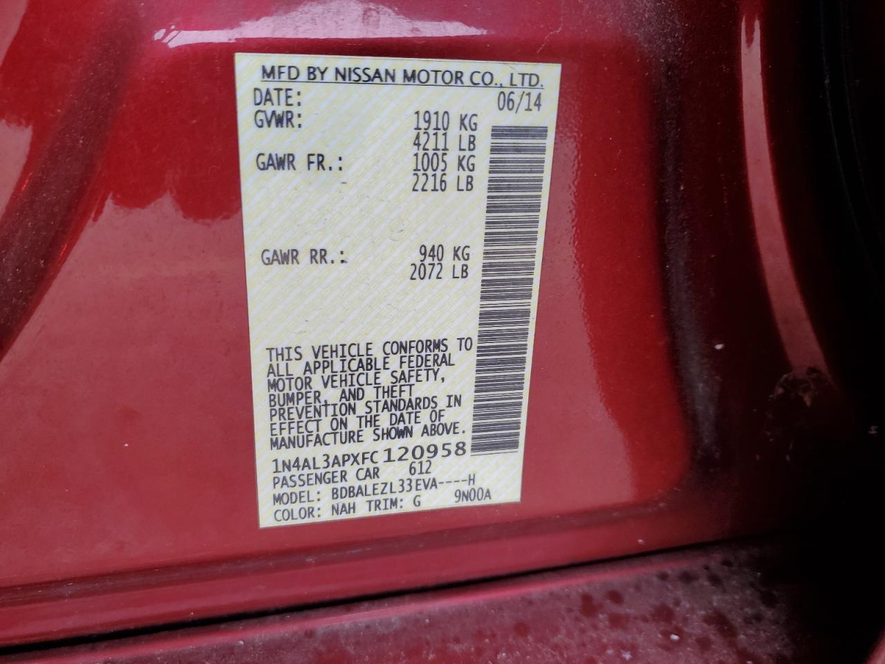 2015 Nissan Altima - Image 12