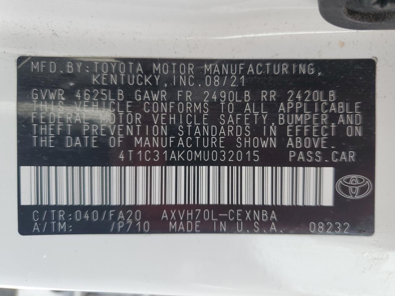 2021 Toyota Camry - Image 12