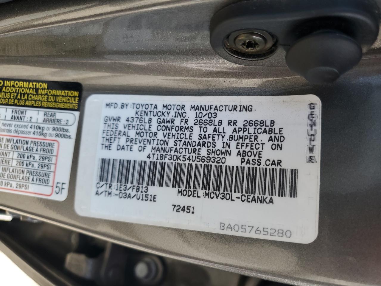 2004 Toyota Camry - Image 12