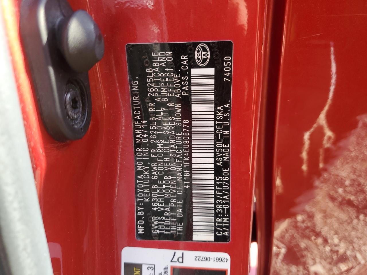 2014 Toyota Camry - Image 15