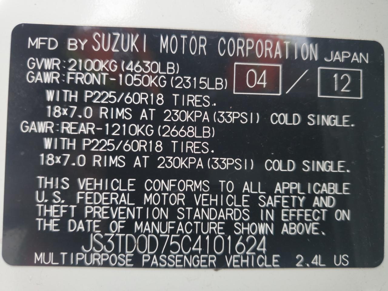 2012 Suzuki Grand Vitara - Image 15