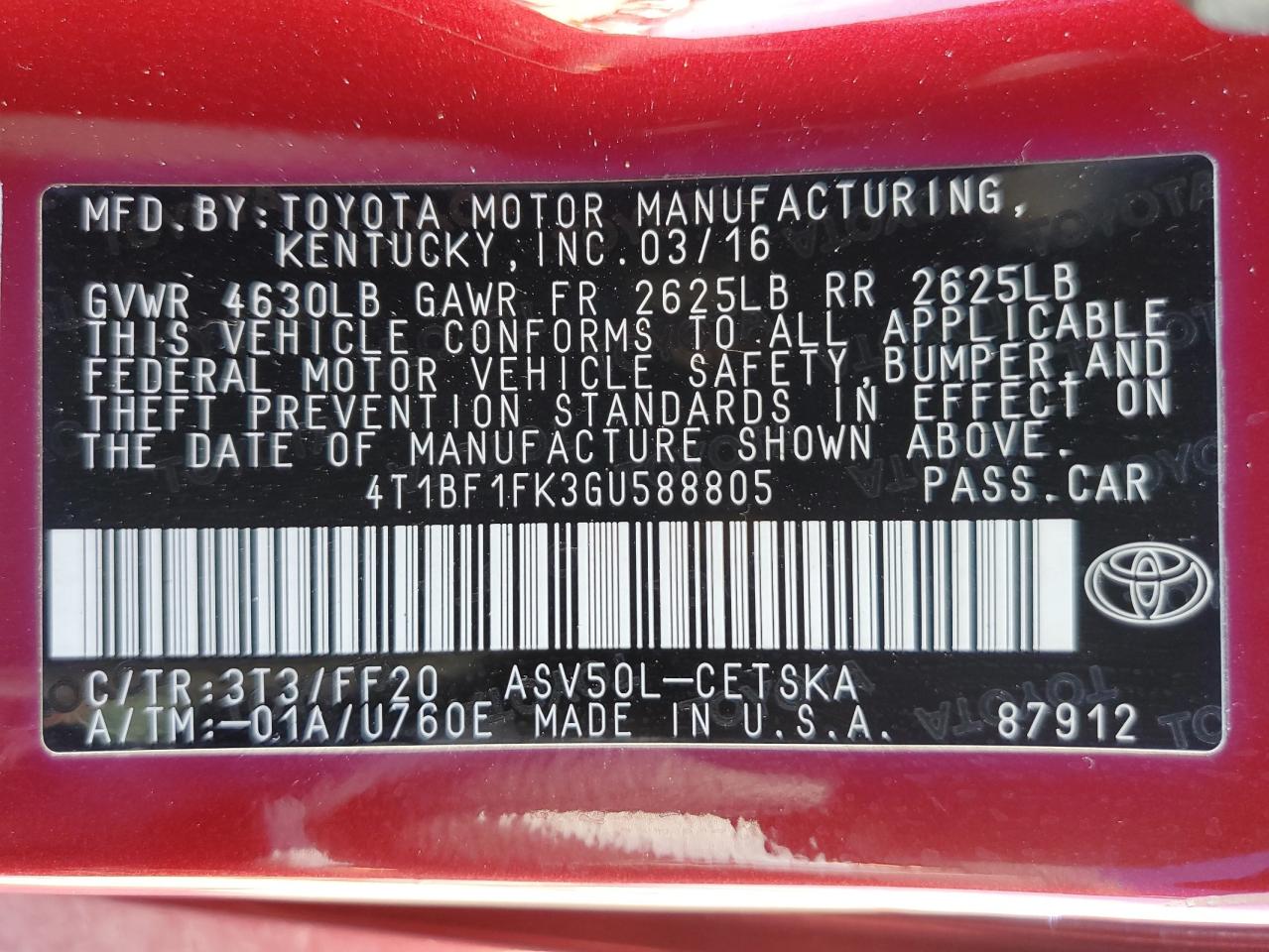 2016 Toyota Camry - Image 14