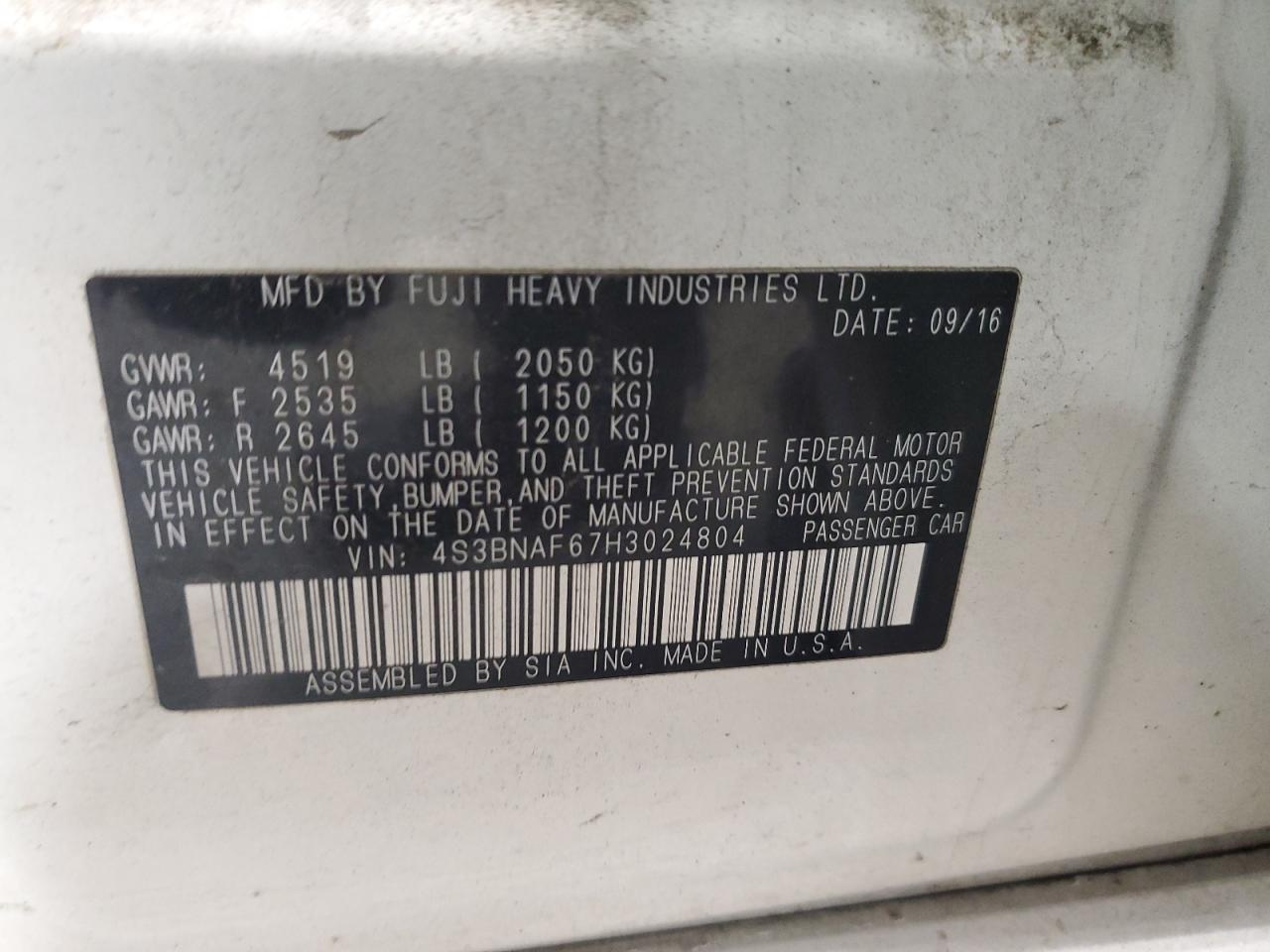 2017 Subaru Legacy - Image 15