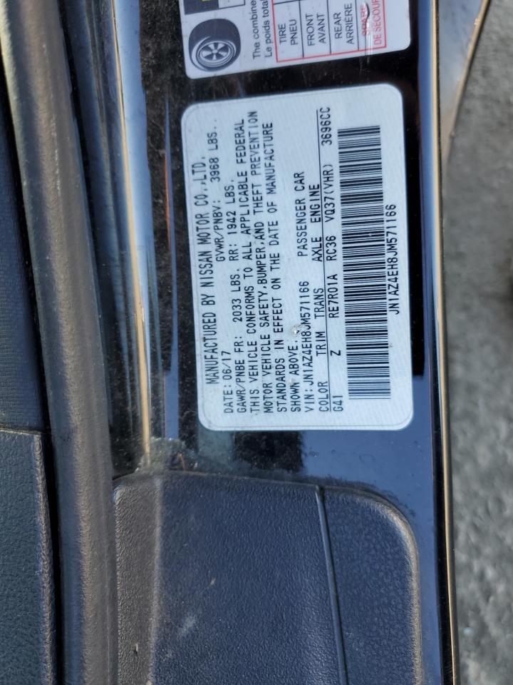 2018 Nissan 370Z Base VIN: JN1AZ4EH8JM571166 Lot: 46716935