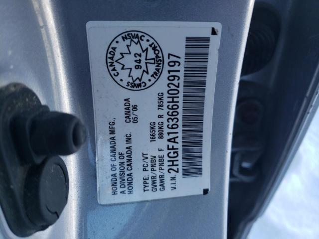 2006 HONDA CIVIC DX VP  