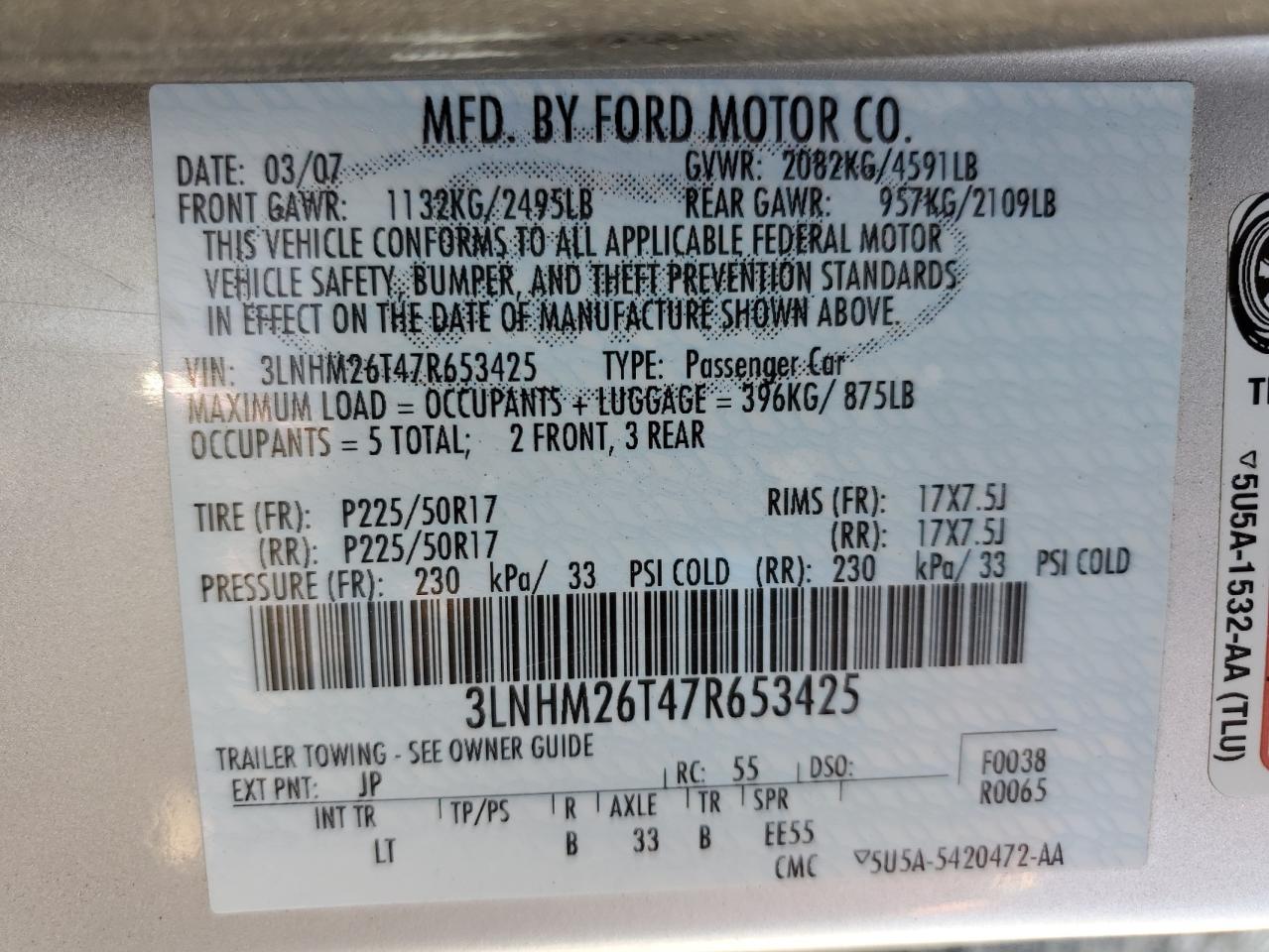 2007 Lincoln MKZ - Image 12