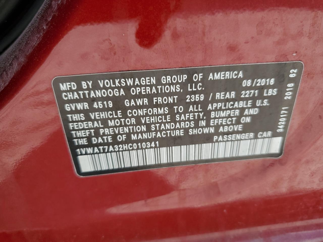 2017 Volkswagen Passat - Image 12