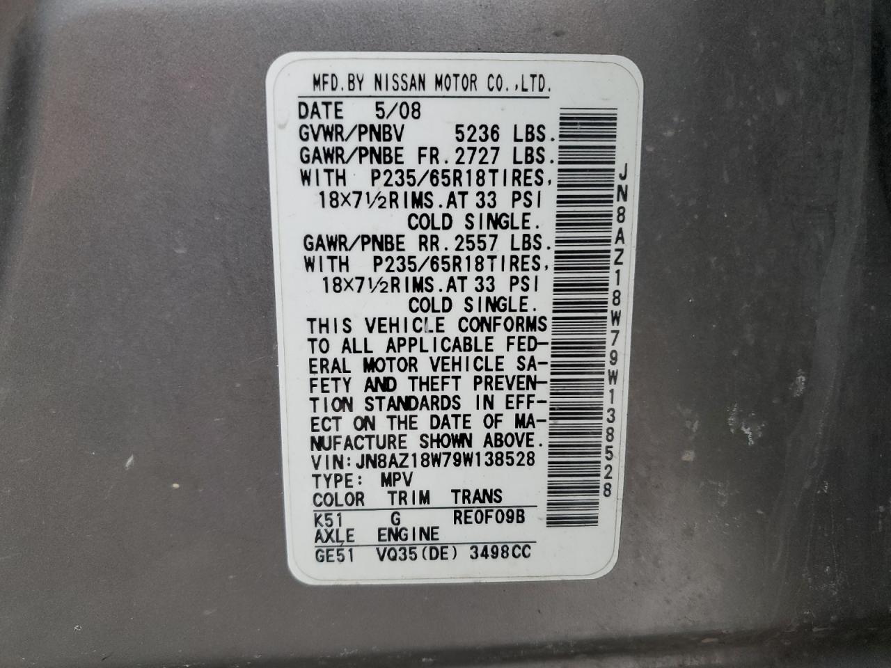 2009 Nissan Murano - Image 13