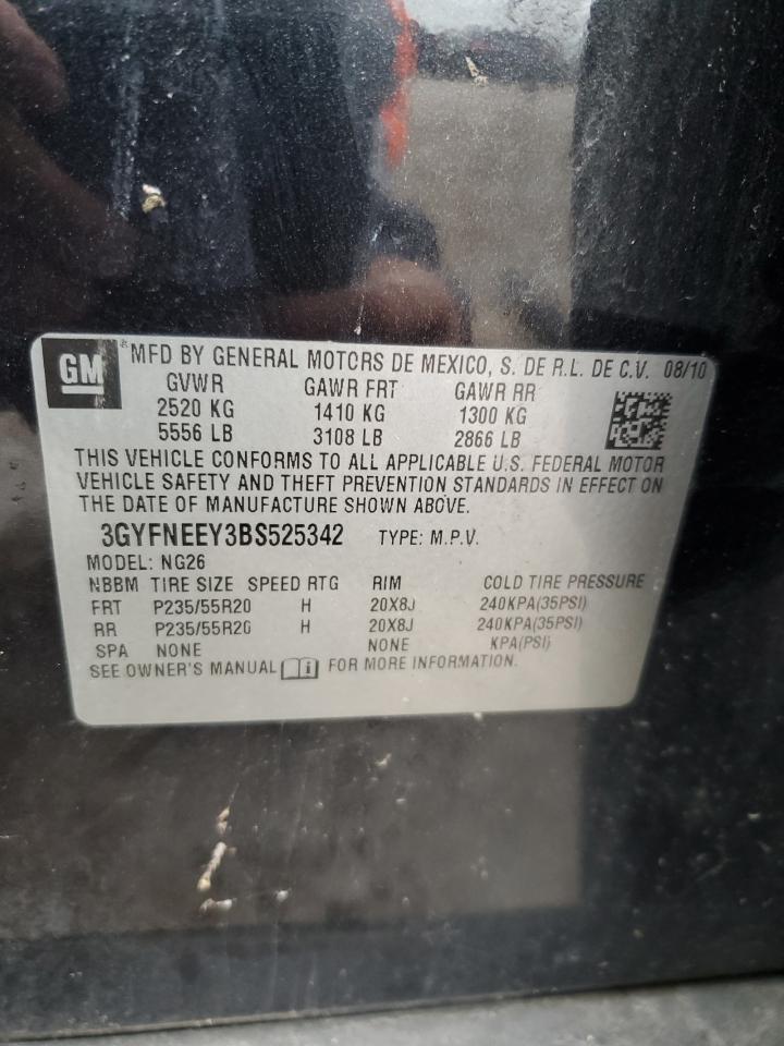 2011 Cadillac Srx Performance Collection VIN: 3GYFNEEY3BS525342 Lot: 45654505