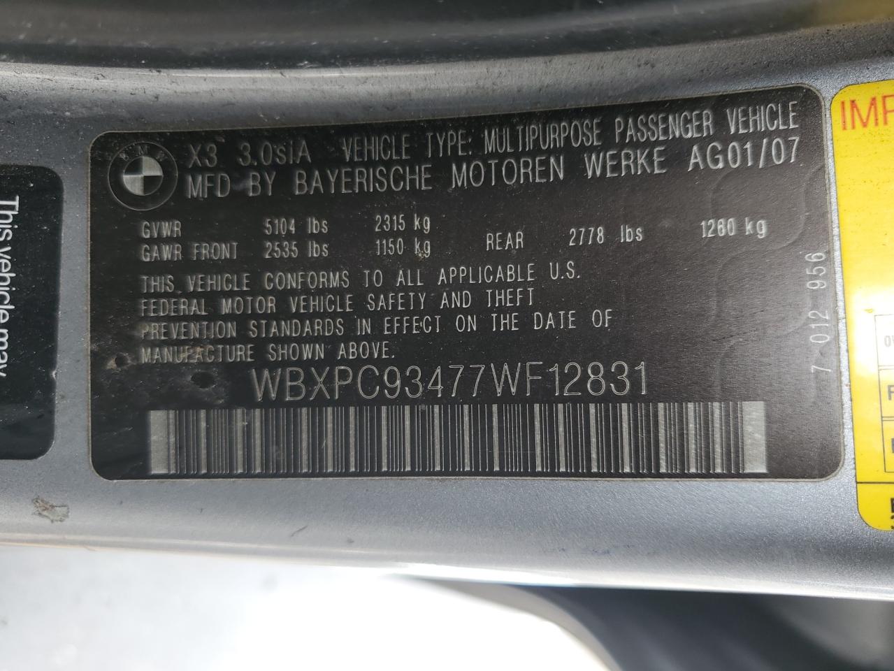2007 BMW X3 - Image 13