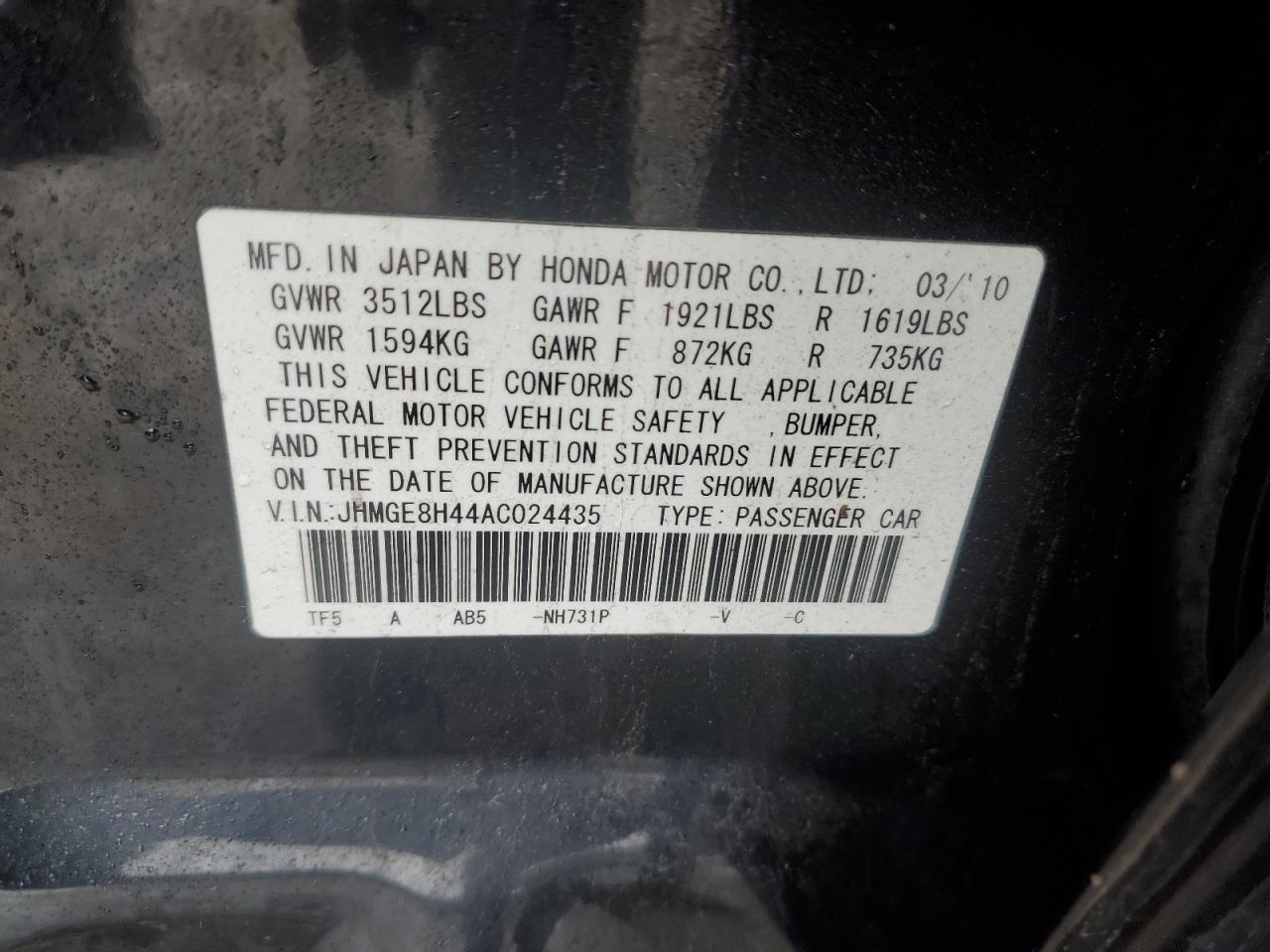 2010 Honda Fit - Image 14