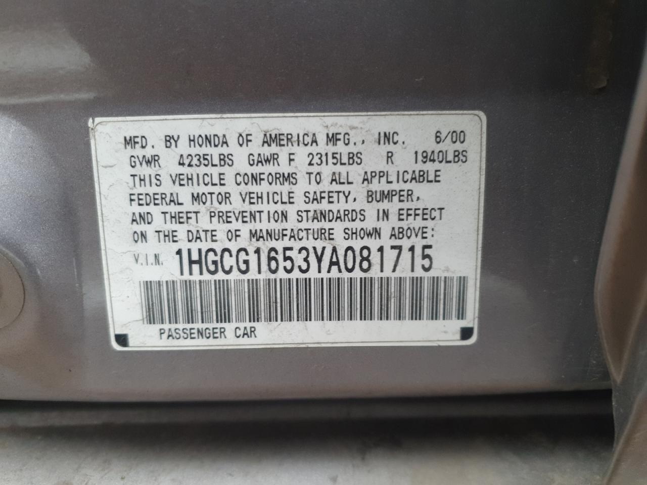 2000 Honda Accord - Image 12