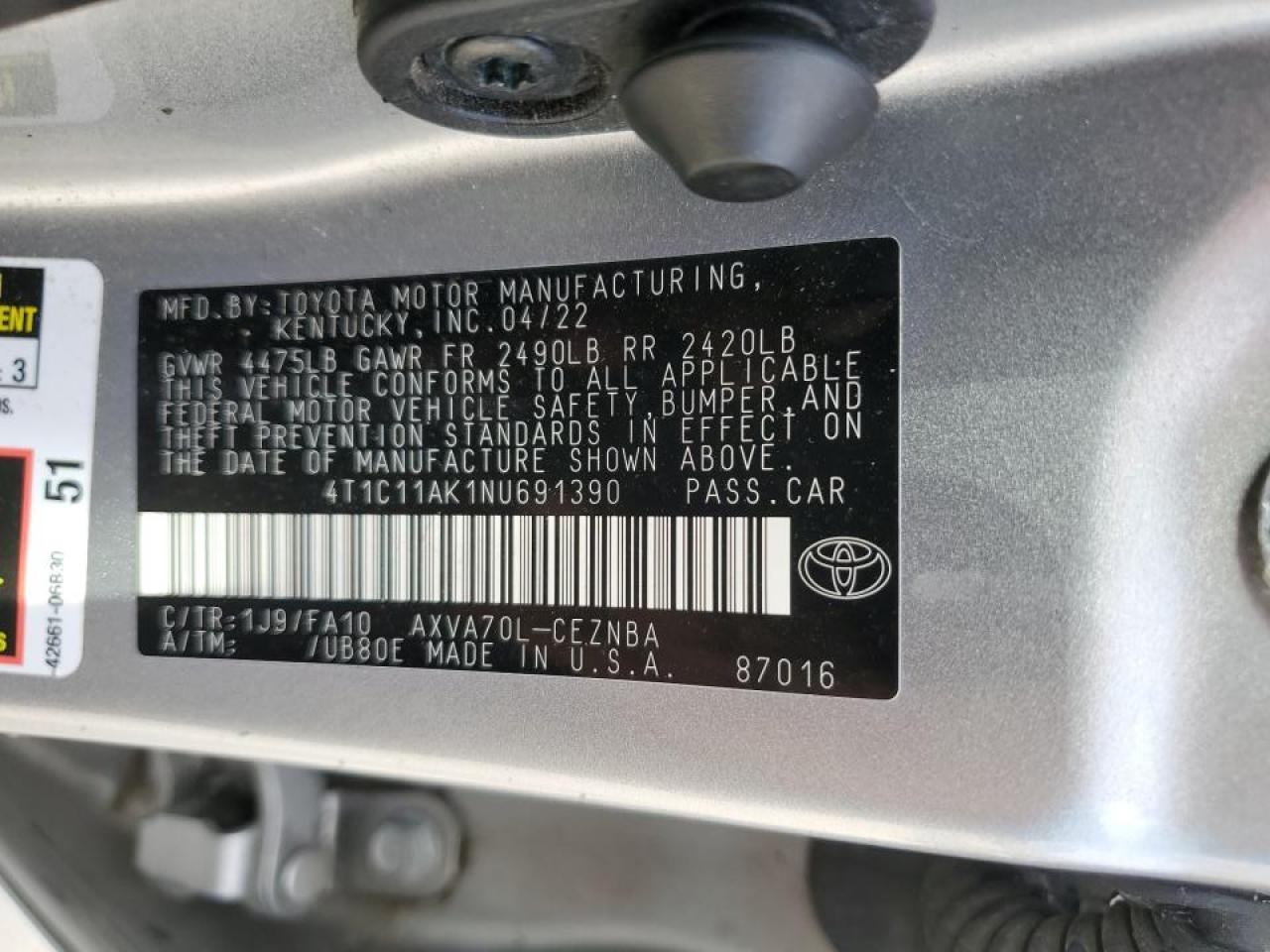 2022 Toyota Camry - Image 12