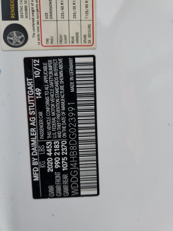 2013 Mercedes-Benz C 250 VIN: WDDGJ4HB8DG023991 Lot: 45453205