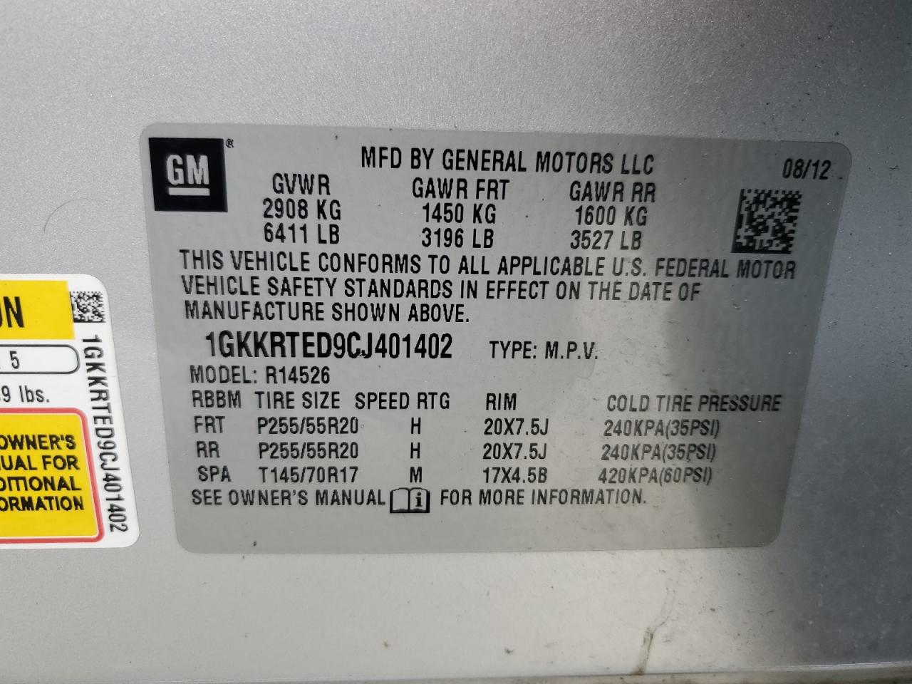 2012 GMC Acadia - Image 13