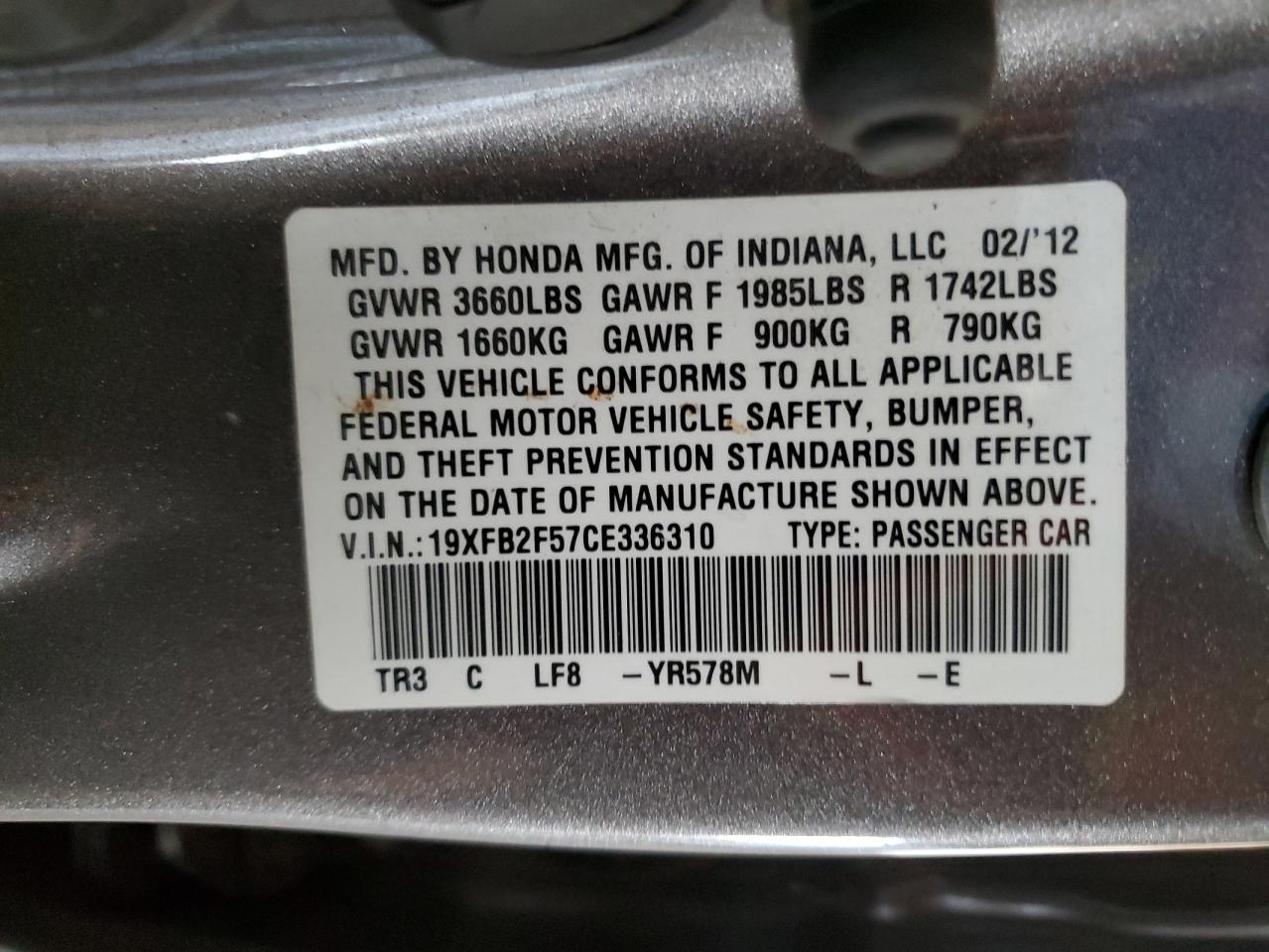 2012 Honda Civic - Image 12