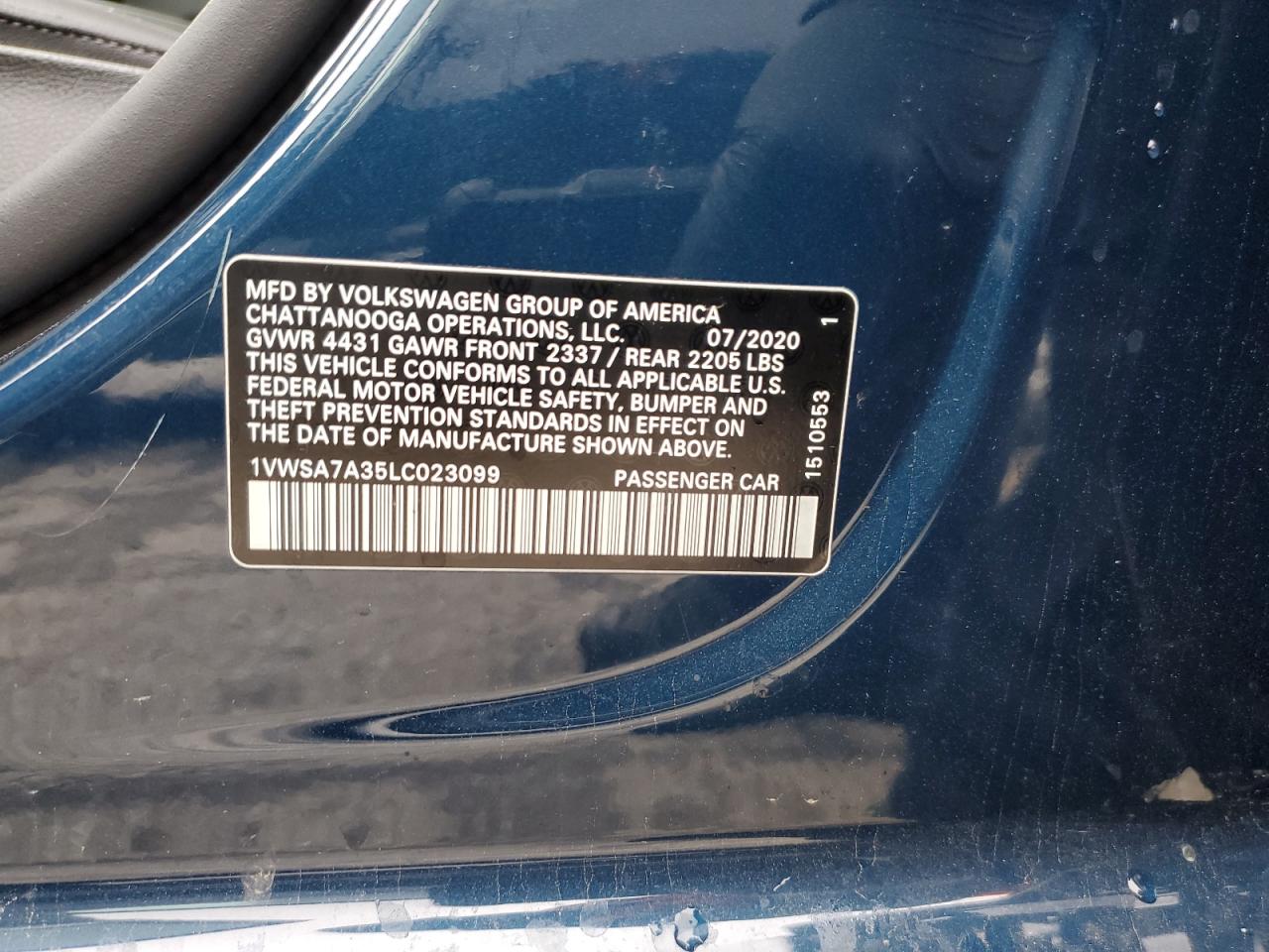 2020 Volkswagen Passat - Image 13