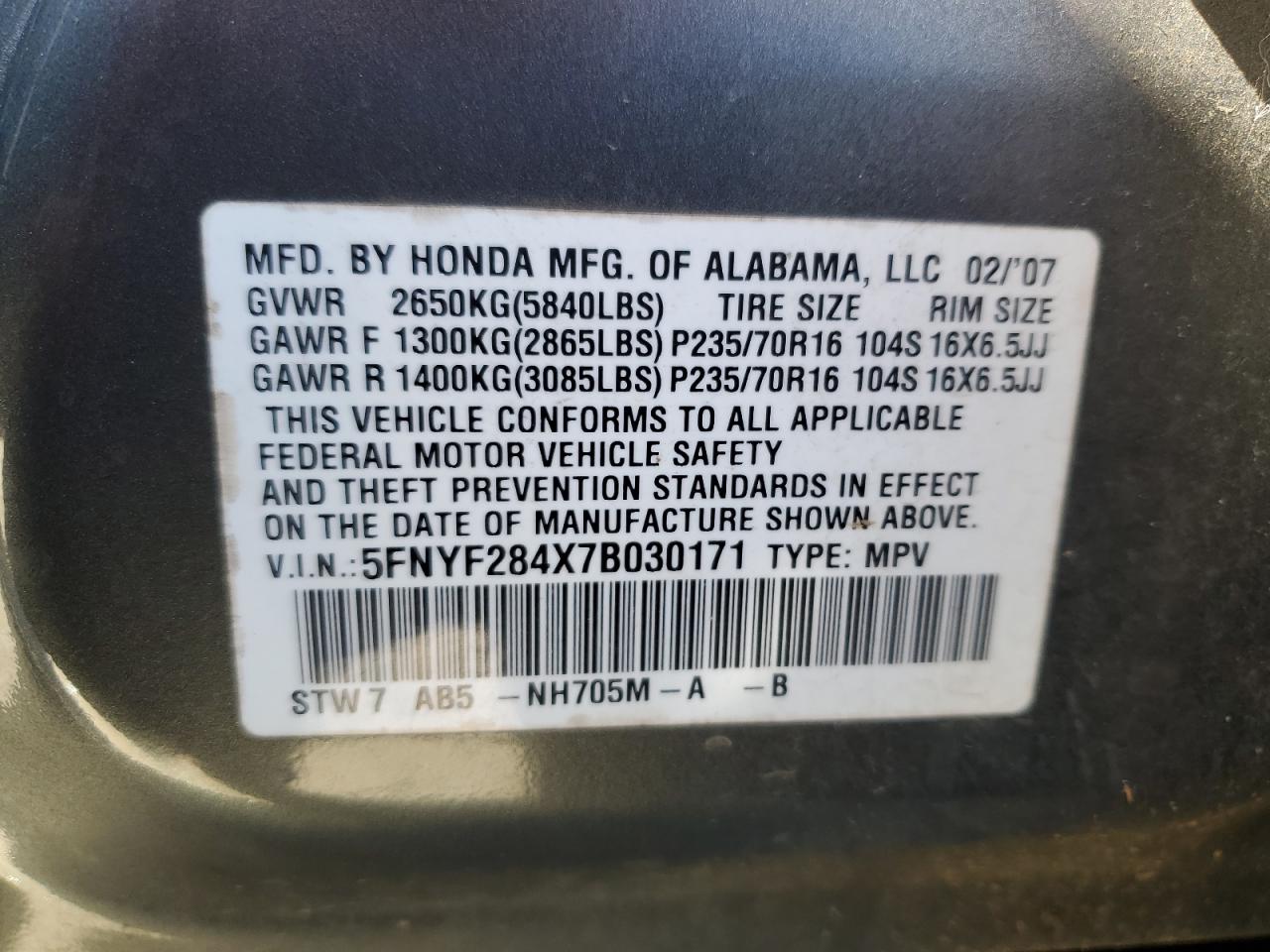 2007 Honda Pilot - Image 15