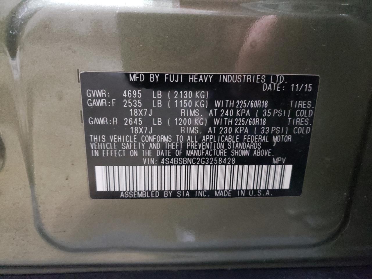 2016 Subaru Outback - Image 13