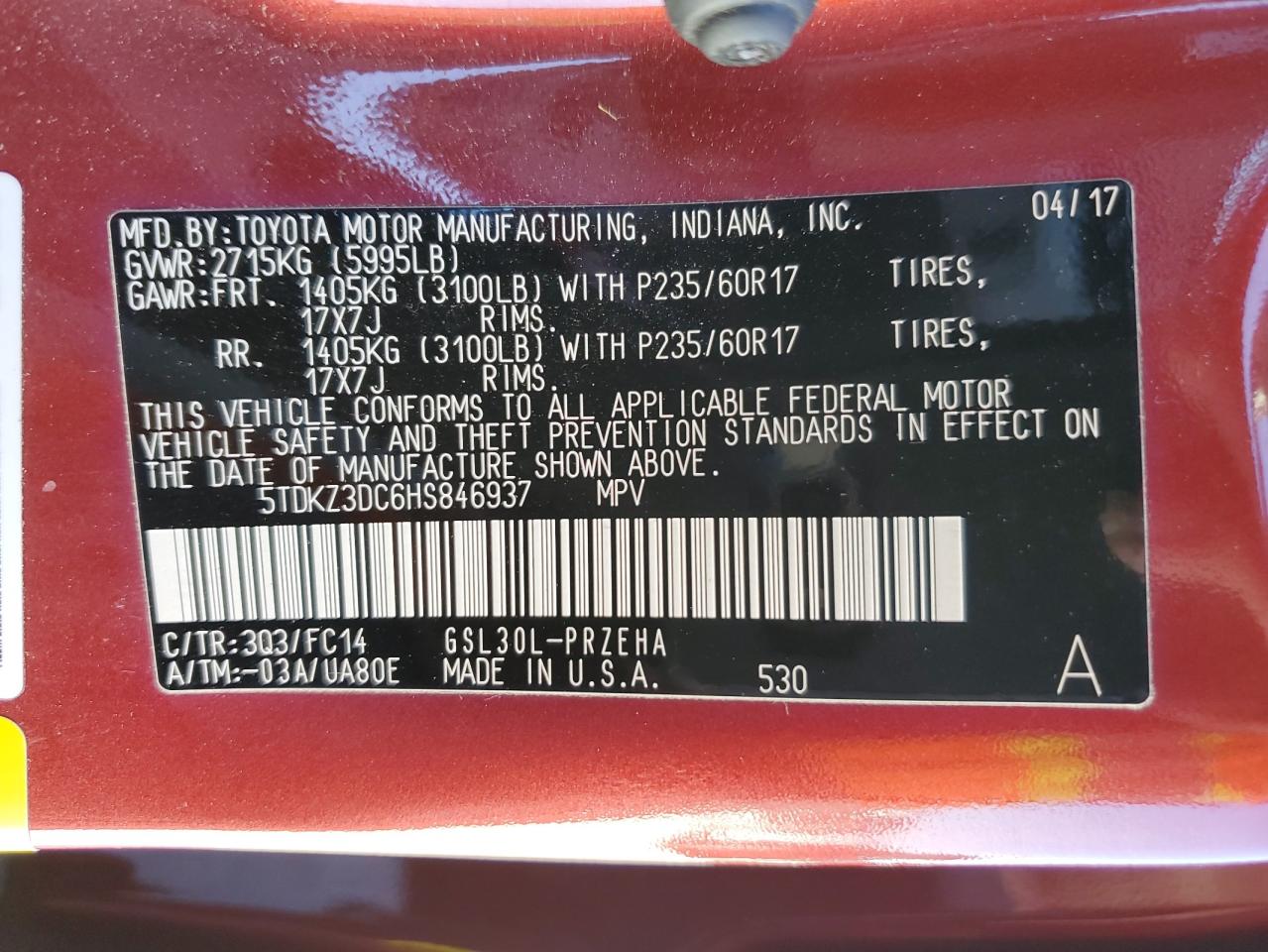 2017 Toyota Sienna - Image 13