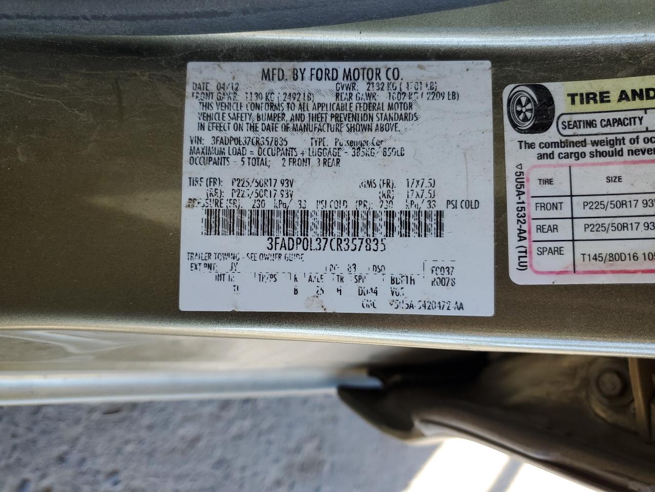 2012 Ford Fusion - Image 12