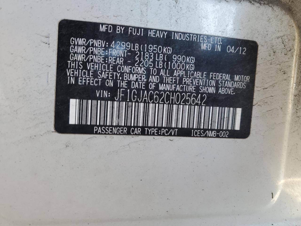 2012 Subaru Impreza - Image 13