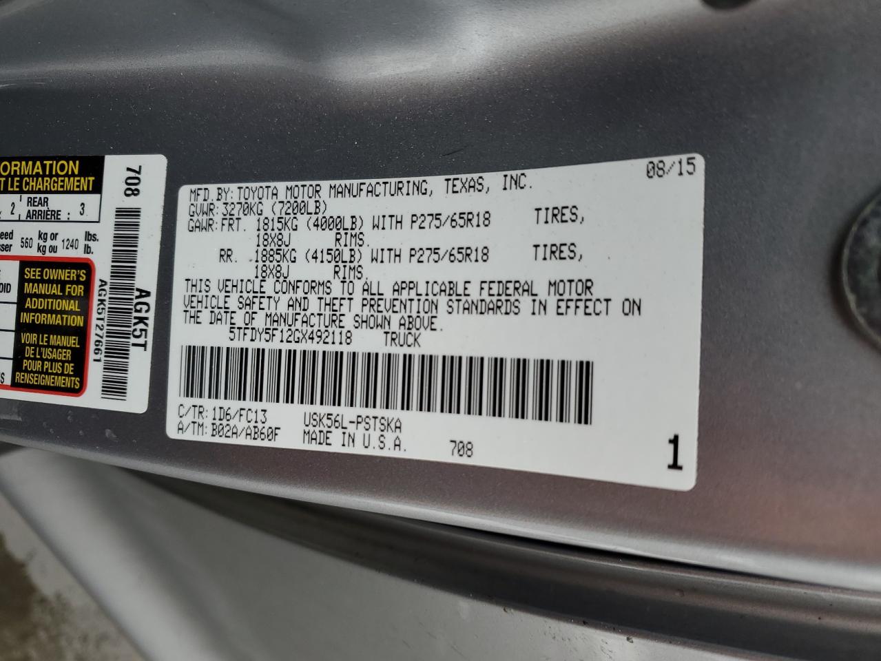 2016 Toyota Tundra - Image 12
