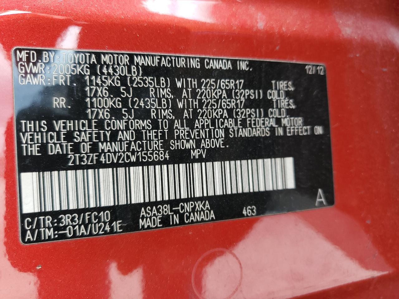 2012 Toyota RAV 4 - Image 12